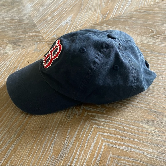MLB Woman’s Boston Red Sox Baseball Cap with Sparkling Jewels Adjustable - Picture 2 of 7